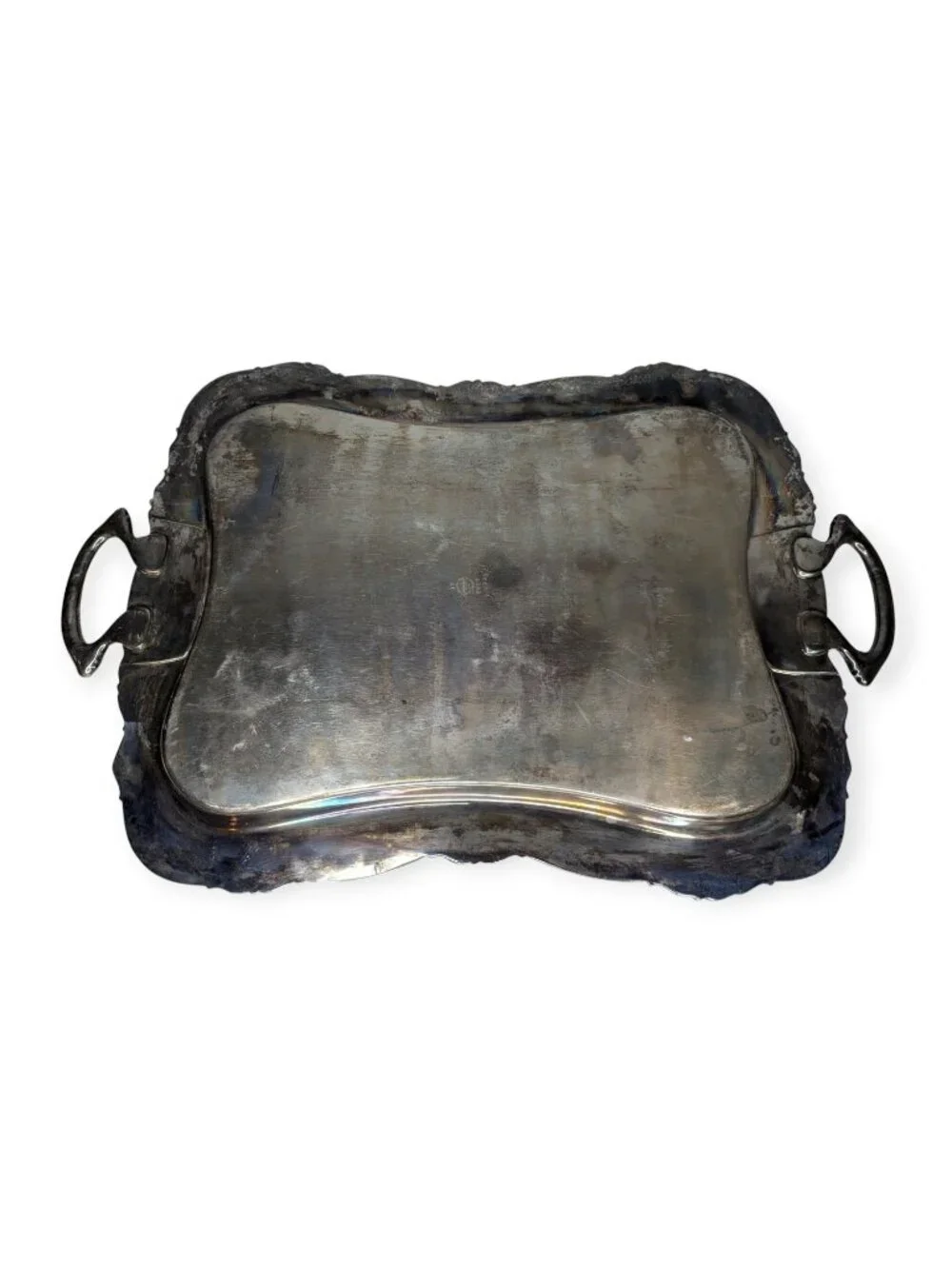 Vintage Mermod Jaccard & Co Quadruple Plate Large Serving Tray w/Double Handles